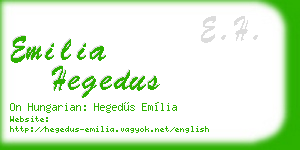 emilia hegedus business card