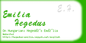 emilia hegedus business card